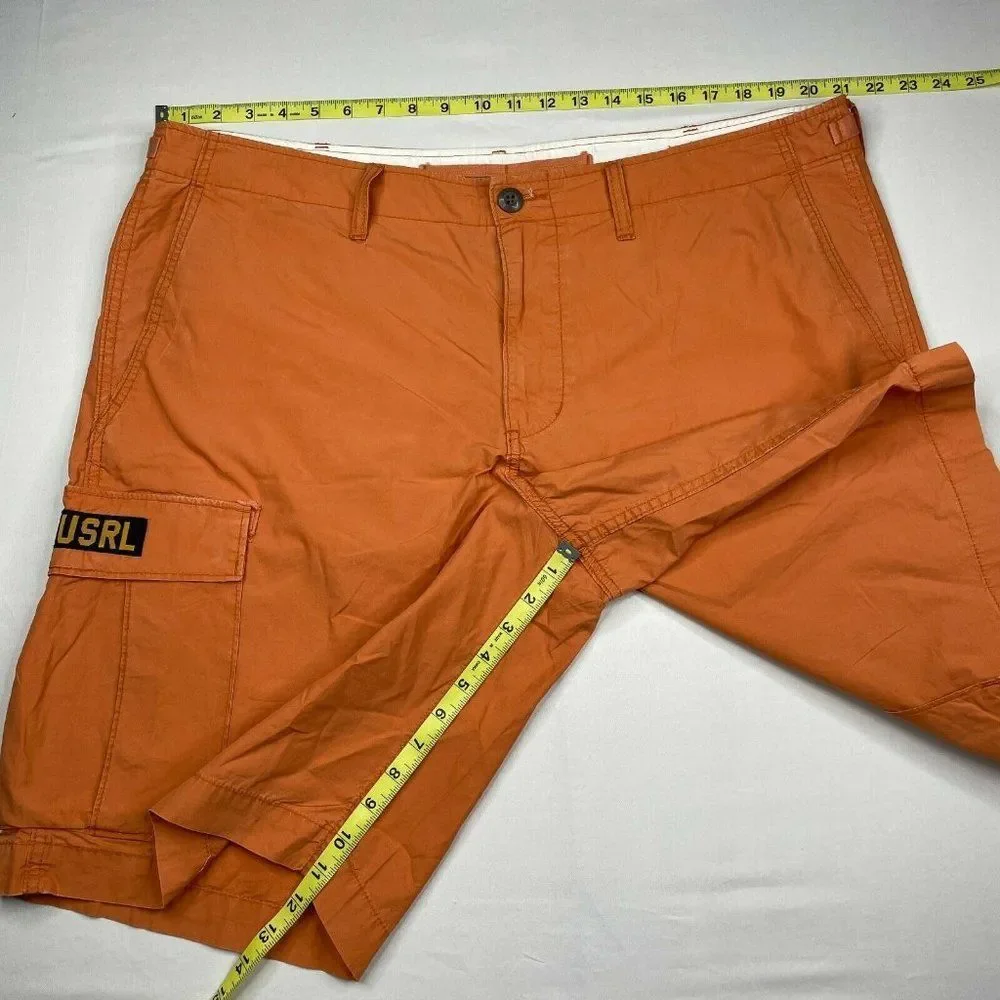 Ralph Lauren Denim Supply Military Cargo Short DS USRL Orange FLAW - Picture 9 of 10